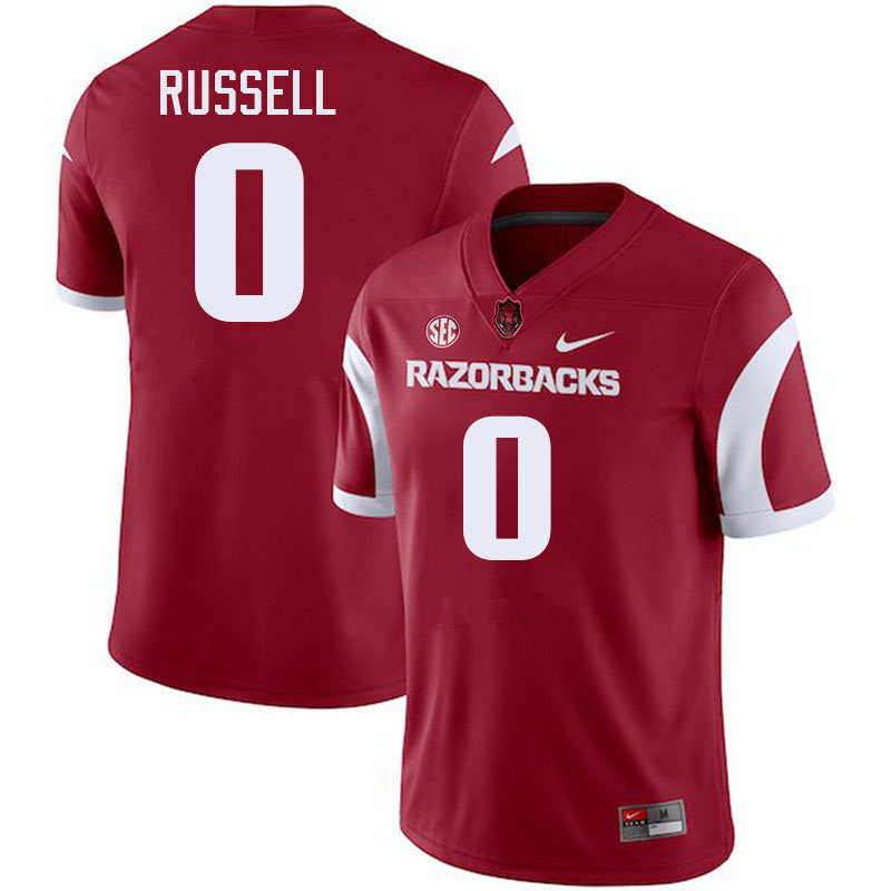 Braylen Russell Arkansas Jersey,Arkansas Razorbacks #0 Braylen Russell Jersey Youth College-Cardinal